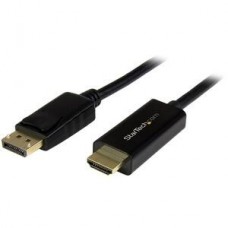 StarTech.com 5m (16 ft) DisplayPort to HDMI Adapter Cable - 4K DisplayPort to HDMI Converter Cable - Computer Monitor Cable (DP2HDMM5MB) - Cabo adaptador - DisplayPort macho para HDMI macho - 5 m - suporte de 4K StarTech.com 5m (16 ft) DisplayPort to HDMI Adapter Cable - 4K DisplayPort to HDMI Converter Cable - Computer Monitor Cable (DP2HDMM5MB) - Cabo adaptador - DisplayPort macho para HDMI macho - 5 m - suporte de 4K