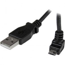 Cabo Adaptador StarTech.com USBAUB1MU, USB-A para Micro USB-B, 1m, Angulado
