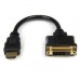 Adaptador StarTech HDDVIMF8IN HDMI Macho para DVI-D Fêmea, 20cm