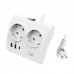 Extensão Elétrica Ewent EW3870 com 2 Tomadas Schuko e 3 USB Extensão Elétrica Ewent EW3870 com 2 Tomadas Schuko e 3 USB