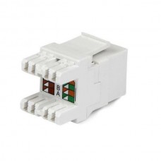 Conector Keystone RJ45 Cat6 StarTech.com C6KEY110SWH - Branco, 180º, Tipo 110 Conector Keystone RJ45 Cat6 StarTech.com C6KEY110SWH - Branco, 180º, Tipo 110