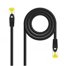 Cabo de Rede Nanocable CAT6A, 0.5m, RJ45, SFTP, Preto, 10.20.1900-BK