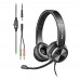NGS - Auscultadores com fio, Jack 3,5MM & 1-2 Jack Adaptor Volume Control, Soft Earpads