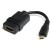 StarTech.com 5in High Speed HDMI Adapter Cable - HDMI to HDMI Micro - F/M - 5 inch Micro HDMI Adapter - HDMI Female to Micro HDMI Male (HDADFM5IN) - Adaptador HDMI - HDMI fêmea para 19 pin micro HDMI Type D macho - 1.2 cm - blindado - preto - para P/ sem_imagem