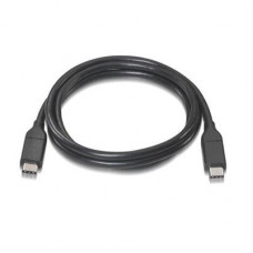Cable USB 3.1 GEN2 10GPS 3A, Tipo C USB-C/M-USB-C/M 1.0M Negro Nanocable