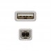 Cabo Nanocable USB 2.0 Impressora, Macho-Macho, 1,8m, Beige, 10.01.0103