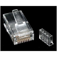 StarTech.com Cat 6 RJ45 Modular Plug for Solid Wire - 50 Pack (CRJ45C6SOL50) - Conector de rede - RJ-45 (M) - CAT 6 - claro (pacote de 50) - para P/N: WIRC6CMPBLU