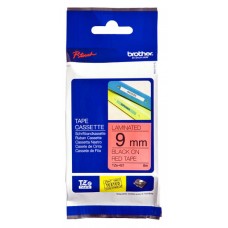 Brother Fita Laminada de 9 mm - Vermelho / Preto, para P-Touch