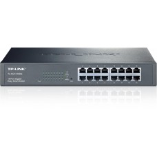 TP-LINK 16-Port Gigabit Easy Smart Switch, 16 Gigabit RJ45 Ports, 1U 13-inch Rack-mountable Steel Case, MTU/Port/Tag-based VLAN, QoS, IGMP Snooping, Web/Utility Management