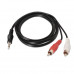 Cable Audio Estereo 3.5/ M-2Rca/ M 0.3M Nanocable