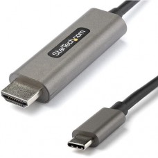 StarTech.com 6ft (2m) USB C to HDMI Cable 4K 60Hz with HDR10, Ultra HD USB Type-C to 4K HDMI 2.0b Video Adapter Cable, USB-C to HDMI HDR Monitor/Display Converter, DP 1.4 Alt Mode HBR3 - Thunderbolt 3 Compatible (CDP2HDMM2MH) - Cabo adaptador - 24 pi StarTech.com 6ft (2m) USB C to HDMI Cable 4K 60Hz with HDR10, Ultra HD USB Type-C to 4K HDMI 2.0b Video Adapter Cable, USB-C to HDMI HDR Monitor/Display Converter, DP 1.4 Alt Mode HBR3 - Thunderbolt 3 Compatible (CDP2HDMM2MH) - Cabo adaptador - 24 pi