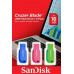 Pen Drives Pack 3X16gb Sandisk Cruzer Blade Rosa/ Azul/ Verde