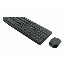 Teclado Ingles Logitech Mk235 Ratón Incluido Usb Qwerty Internacional de Ee.Uu. Gris