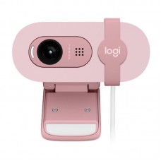 Câmara Web Logitech Brio 100, Rosa - Full HD 1080p, USB, Microfone Integrado