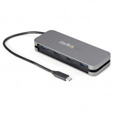 Hub Startech USB-C com 4 Portas USB 3.2 Gen 1, 5000 Mbps, Preto