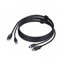 Cabo KVM StarTech DisplayPort e USB 3.0, 1,8m Cabo KVM StarTech DisplayPort e USB 3.0, 1,8m