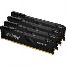 Kingston FURY Beast - DDR4 - kit - 32 GB: 4 x 8 GB - DIMM 288-pin - 3200 MHz / PC4-25600 - CL16 - 1.35 V - unbuffered - sem ECC - preto