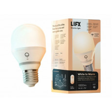 LIFX White to Warm - lâmpada LED - forma:A60 - E27 - 9 W - luz branca quente para fria - 1500-9000 K - branco - L3A19LTW08E27IN