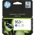 Cartucho de Tinta HP 953XL Cian Original, F6U16A, Alto Rendimento, para OfficeJet Pro