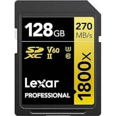 Cartão Lexar 1800x SDXC UHS-II 128GB - Classe 10, V60, U3