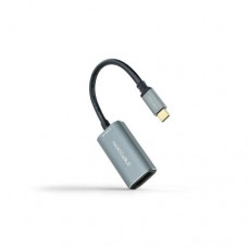 Conversor Nanocable USB-C para DisplayPort 8K, Alumínio, 15cm, Cinza