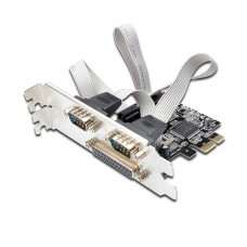 Placa Ewent EW1158 - PCIe x1, Paralela, 2 Serial RS232, DB9, DB25 Placa Ewent EW1158 - PCIe x1, Paralela, 2 Serial RS232, DB9, DB25