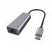 Adaptador de Red Ewent Usb Tipo C Macho a Rj45 Hembra Gris