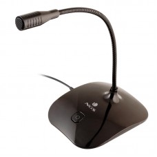 NGS Microfone de mesa com haste em metal direcionável, JACK 3,5mm, botão mute   - NGS Microfone de mesa com haste em metal direcionável, JACK 3,5mm, botão mute   -