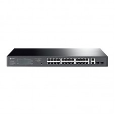 TP-LINK 28-Port Gigabit Easy Smart Switch with 24-Port PoE+