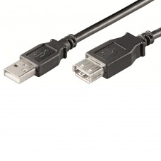 Cabo USB Ewent EC1013: Extensão 2.0, 3m, Preto