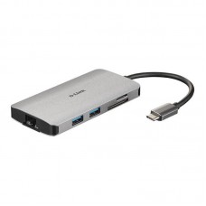 Hub USB-C D-Link DUB-M810: 8-em-1 com HDMI, Ethernet, Leitor de Cartões, Power Delivery Hub USB-C D-Link DUB-M810: 8-em-1 com HDMI, Ethernet, Leitor de Cartões, Power Delivery