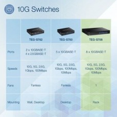 Switch Ethernet Trendnet TEG-S708 8 Portas 10G Switch Ethernet Trendnet TEG-S708 8 Portas 10G
