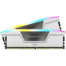 Corsair DDR5, 5200MHz 32GB 2x16GB DIMM, Unbuffered, 40-40-40-77, XMP 3.0, VENGEANCE RGB DDR5 White Heatspreader, RGB LED, 1.25V