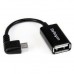 Cabo Startech UUSBOTGRA Micro USB Macho para USB 2.0 Fêmea