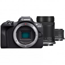 Câmara Canon EOS R100 Kit com Objetivas RF-S 18-45mm e 55-200mm, 24.1MP, CMOS, 4K