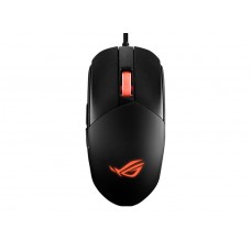 Asus - ROG Strix Impact III Gaming Mouse, Semi-Ambidextrous, Wired, Lightweight, 12000 DPI sensor, 5 programmable buttons, Replaceable switches, Paracord cable, FPS gaming mouse, Black Novo