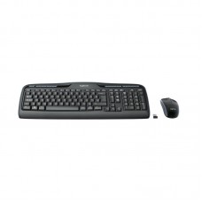Kit Teclado e Rato Logitech MK330: Sem fios, QWERTZ Alemão, Preto