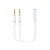 Adaptador de Áudio Nanocable Jack 3.5mm Fêmea 4 Pinos para 2x Jack 3.5mm Macho 3 Pinos 20cm Branco 10.24.1203 sem_imagem