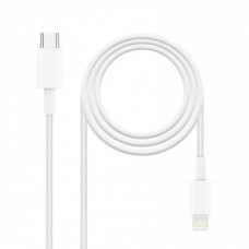 Cabo Nanocable USB-C para Lightning, 2m, Branco Cabo Nanocable USB-C para Lightning, 2m, Branco