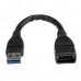 StarTech.com 6in Short USB 3.0 Extension Adapter Cable (USB-A Male to USB-A Female) - USB 3.1 Gen 1 (5Gbps) Port Saver Cable - Black (USB3EXT6INBK) - Cabo de extensão USB - USB Tipo A (F) para USB Tipo A (M) - USB 3.0 - 15.2 cm - moldado - preto - pa StarTech.com 6in Short USB 3.0 Extension Adapter Cable (USB-A Male to USB-A Female) - USB 3.1 Gen 1 (5Gbps) Port Saver Cable - Black (USB3EXT6INBK) - Cabo de extensão USB - USB Tipo A (F) para USB Tipo A (M) - USB 3.0 - 15.2 cm - moldado - preto - pa