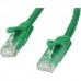 StarTech.com 50cm CAT6 Ethernet Cable, 10 Gigabit Snagless RJ45 650MHz 100W PoE Patch Cord, CAT 6 10GbE UTP Network Cable w/Strain Relief, Green, Fluke Tested/Wiring is UL Certified/TIA - Category 6 - 24AWG (N6PATC50CMGN) - Cabo patch - RJ-45 (M) par StarTech.com 50cm CAT6 Ethernet Cable, 10 Gigabit Snagless RJ45 650MHz 100W PoE Patch Cord, CAT 6 10GbE UTP Network Cable w/Strain Relief, Green, Fluke Tested/Wiring is UL Certified/TIA - Category 6 - 24AWG (N6PATC50CMGN) - Cabo patch - RJ-45 (M) par