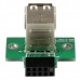 2 Port USB Motherboard Header Adapter