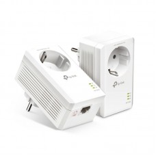 TP-LINK AV1000 Passthrough Powerline KIT,  Broadcom, 1 Gigabit Port, 1000Mbps Powerline, HomePlug AV2, New PLC Utility, Twin Pack