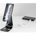 StarTech.com Phone and Tablet Stand, Foldable Universal Mobile Device Holder for Smartphones & Tablets, Adjustable Multi-Angle Viewing Ergonomic Cell Phone Stand for Desk, Portable, Black - Foldable Phone Holder (USPTLSTNDB) - Apoio de desktop para t