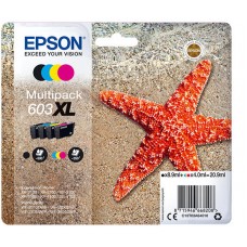 Epson 603XL Multipack - Pack de 4 - XL - preto, amarelo, azul cyan, magenta - original - blister com RF/alarme acústico - tinteiro - para Expression Home XP-2100, 2105, 3100, 3105, 4100, 4105, WorkForce WF-2810, 2830, 2835, 2850 Epson 603XL Multipack - Pack de 4 - XL - preto, amarelo, azul cyan, magenta - original - blister com RF/alarme acústico - tinteiro - para Expression Home XP-2100, 2105, 3100, 3105, 4100, 4105, WorkForce WF-2810, 2830, 2835, 2850