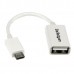 Cabo Startech UUSBOTGW: Micro USB Macho - USB 2.0 Fêmea, 12,7cm, Branco Cabo Startech UUSBOTGW: Micro USB Macho - USB 2.0 Fêmea, 12,7cm, Branco