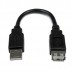 Cabo Extensão USB StarTech 15cm, Preto