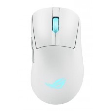 ASUS ROG Keris II Origin - Rato - ergonómico - óptico - 7 botões - sem fios, com cabo - 2.4 GHz, USB 2.0, Bluetooth 5.1 - recetor sem fios USB ROG Omni - branco luar