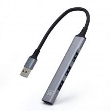 Hub USB Ewent EW1144 - 4 Portas, 1x USB 3.2 Gen 1, 3x USB 2.0, Slim