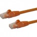 StarTech.com 50cm CAT6 Ethernet Cable, 10 Gigabit Snagless RJ45 650MHz 100W PoE Patch Cord, CAT 6 10GbE UTP Network Cable w/Strain Relief, Orange, Fluke Tested/Wiring is UL Certified/TIA - Category 6 - 24AWG (N6PATC50CMOR) - Cabo de rede - RJ-45 (M) StarTech.com 50cm CAT6 Ethernet Cable, 10 Gigabit Snagless RJ45 650MHz 100W PoE Patch Cord, CAT 6 10GbE UTP Network Cable w/Strain Relief, Orange, Fluke Tested/Wiring is UL Certified/TIA - Category 6 - 24AWG (N6PATC50CMOR) - Cabo de rede - RJ-45 (M)